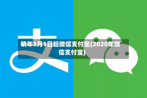 明年3月1日起微信支付宝(2020年微信支付宝)-第2张图片