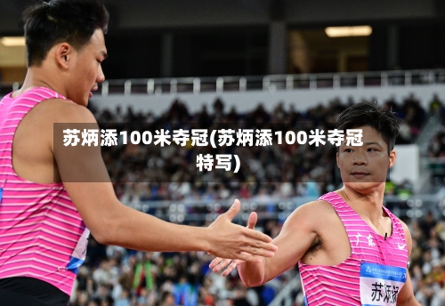 苏炳添100米夺冠(苏炳添100米夺冠特写)