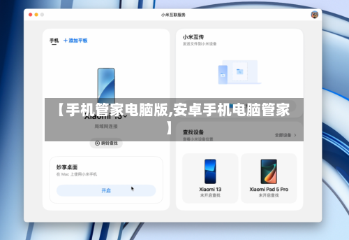 【手机管家电脑版,安卓手机电脑管家】-第2张图片