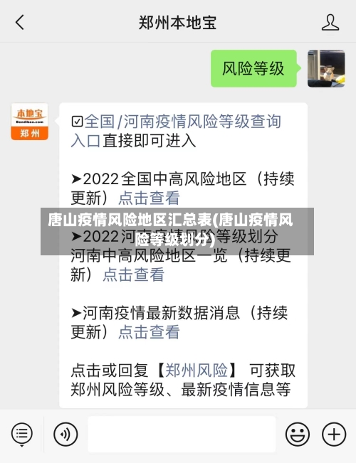 唐山疫情风险地区汇总表(唐山疫情风险等级划分)