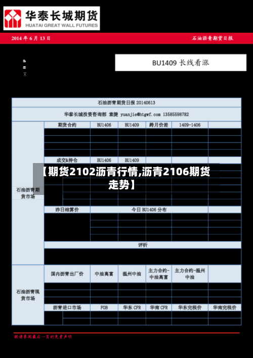 【期货2102沥青行情,沥青2106期货走势】-第2张图片