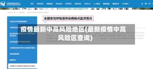 疫情最新中高风险地区(最新疫情中高风险区查询)-第2张图片